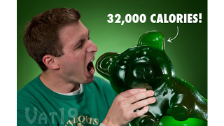 Illustration for article titled This 26 Pound Gummy Bear Deserves More Than Just Its Own Music Video
